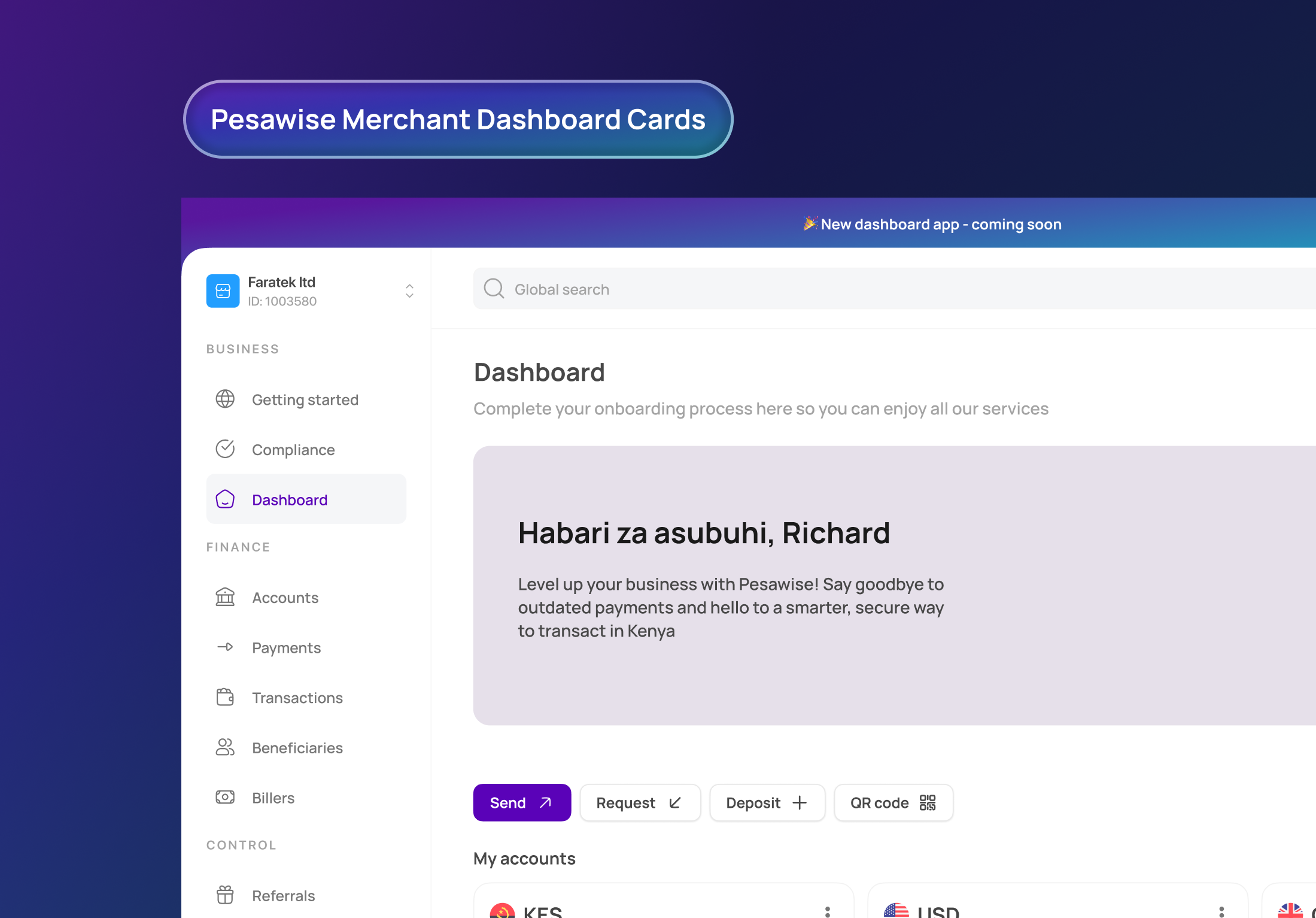 Pesawise dashboard assets