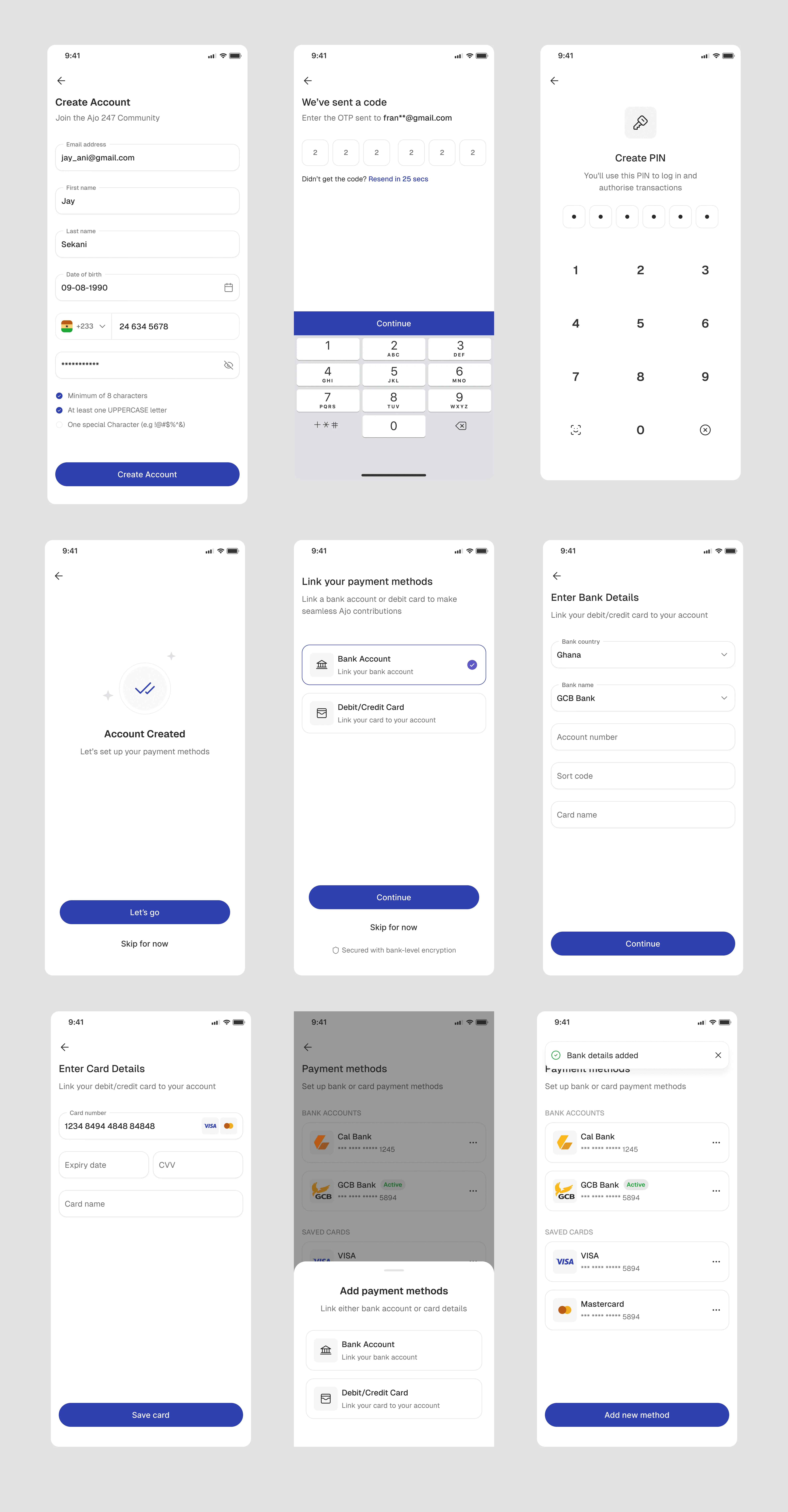 Account Creation Flow