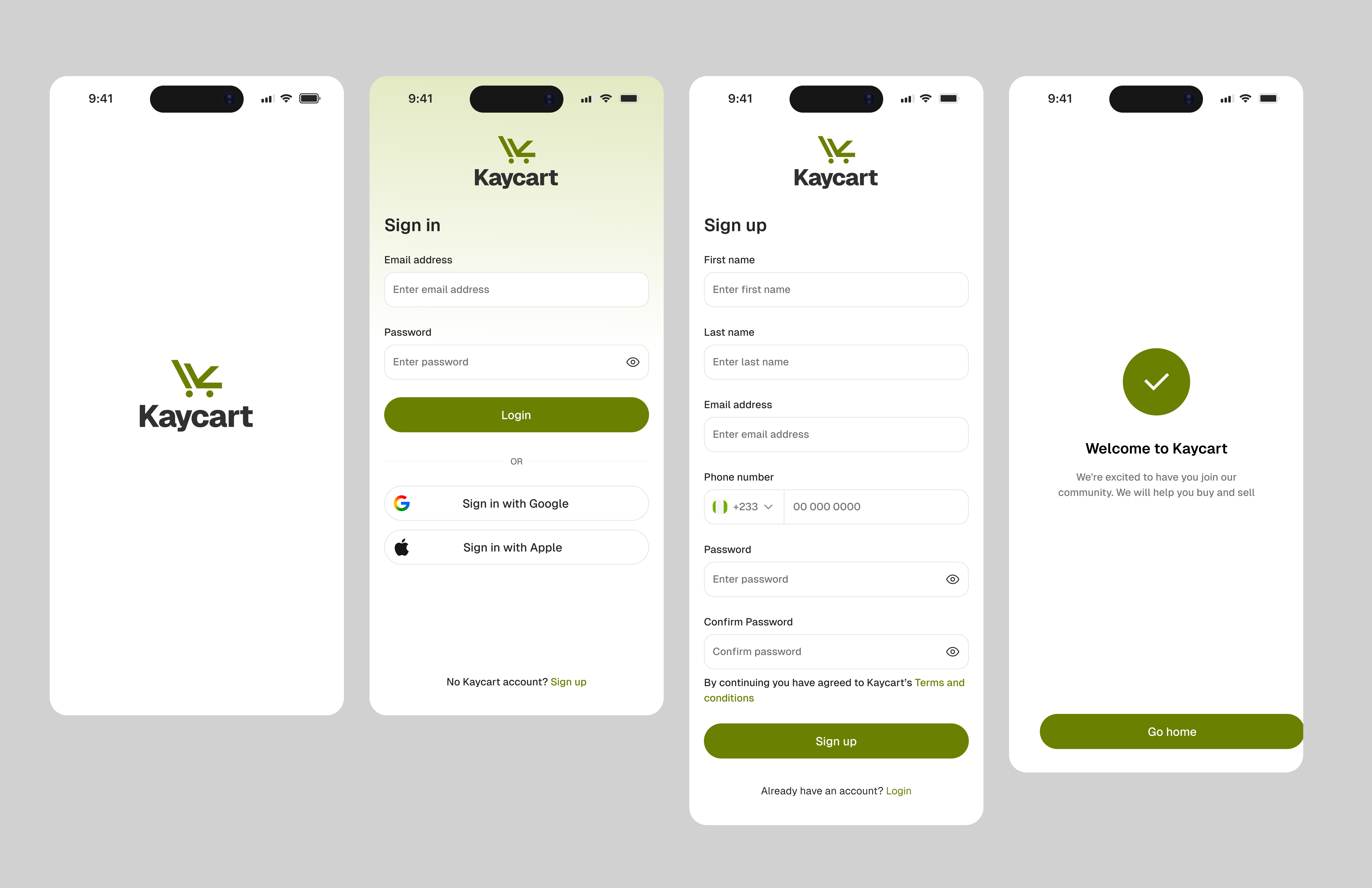 Kaycart onboarding